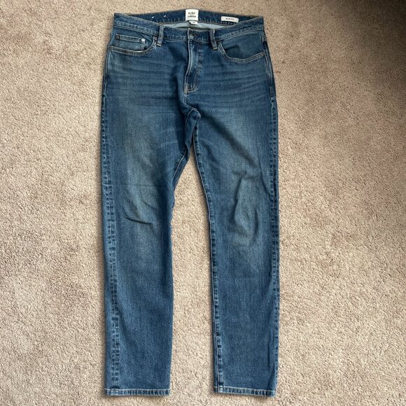 Flint and Tinder Jeans Mens 32x32 Blue Medium Wash Slim Fit Straight Denim USA